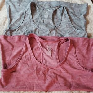 Gray and Pink Racerback Tank Top Bundle